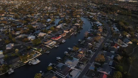 aerial of apollo beach, florida homes