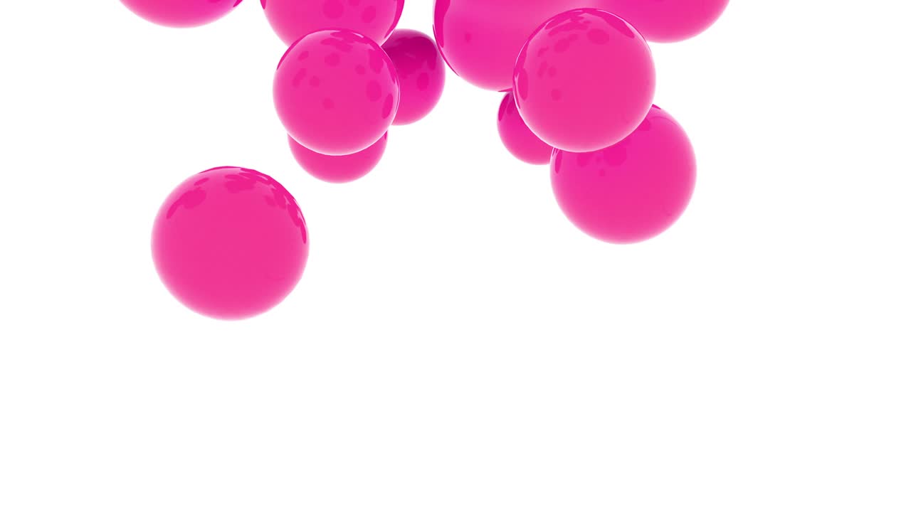 Abstract 3d liquid balls. 4k render animation. Seamless loop.