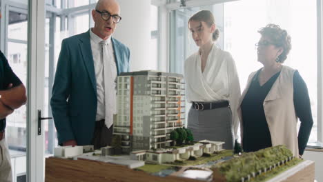 real estate presentation with model building