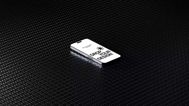 Maqueta de pantalla de teléfono móvil