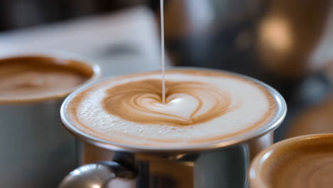 pouring milk into coffee