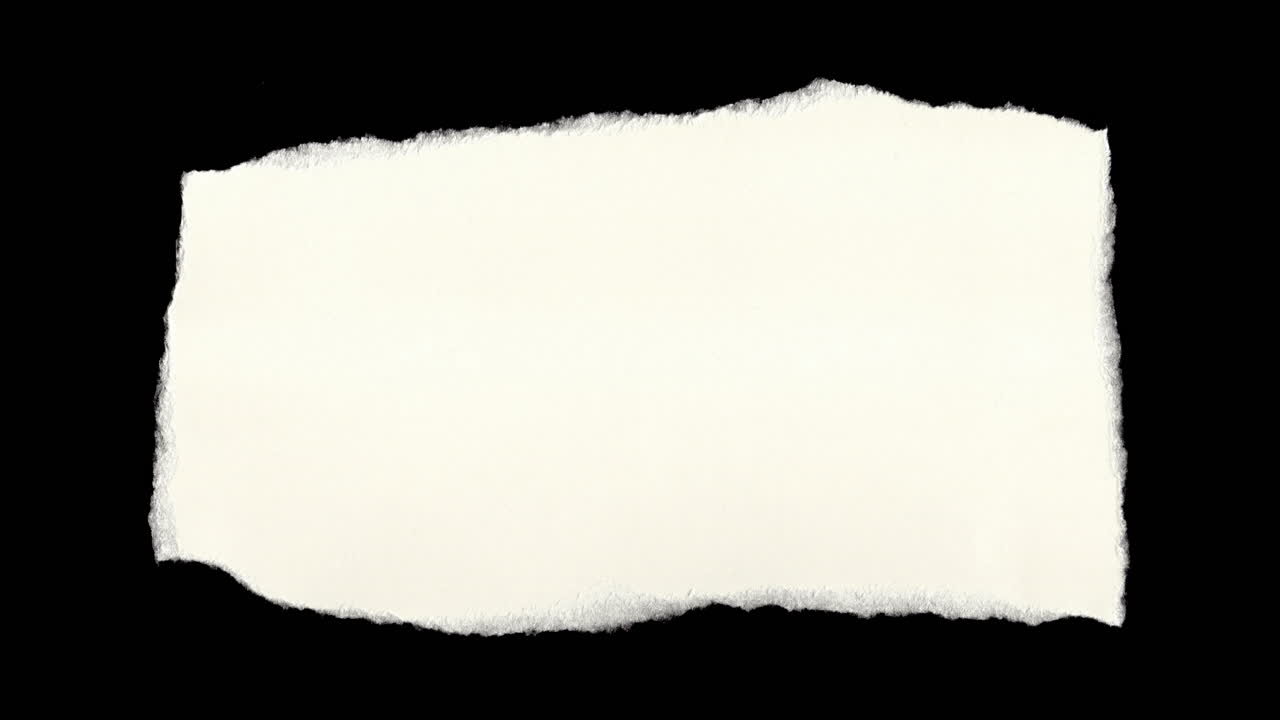 Torn Paper Reveal Transition on Black Background