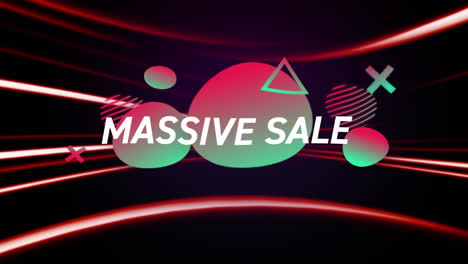 gráfico de venta masivo con formas abstractas