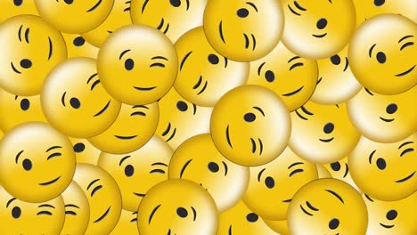 Animation-of-smiling-emoji-icons-over-black-background