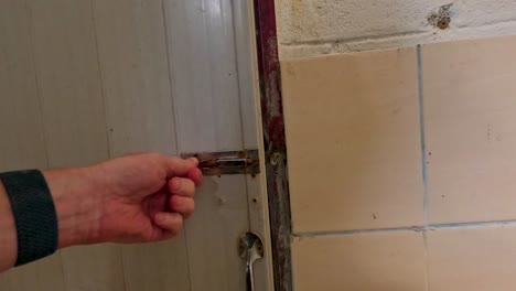 unlocking door reveals lush green landscape