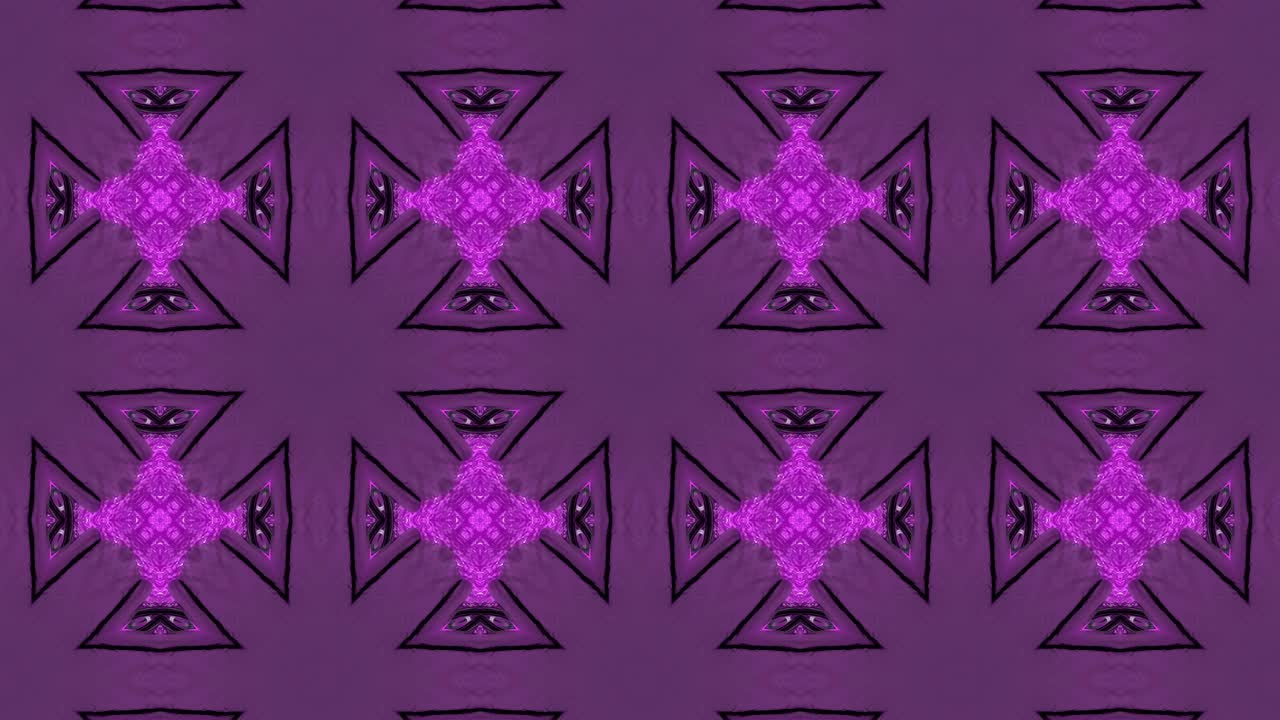 fondo decorativo de neón abstractamente adornado con bucles. caleidoscopio o mandala de neón 3d.