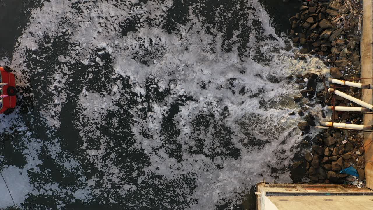 Industrial Wastewater Discharge into a Water Body