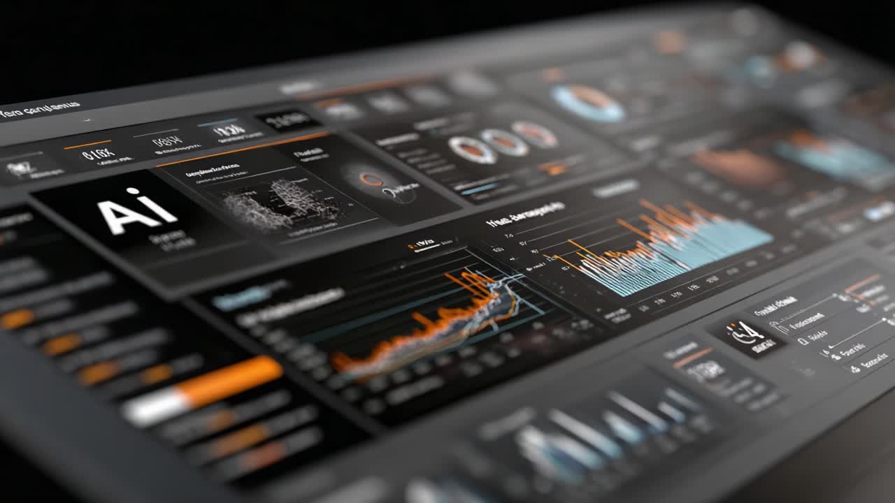 Advanced Data Visualization Dashboard Displaying Insights and Analytics through Interactive Charts and Graphs in a Modern User Interface