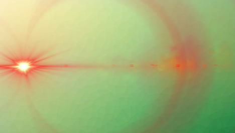 animación de textos de conceptos empresariales que forman un cerebro humano y un punto de luz roja sobre fondo verde