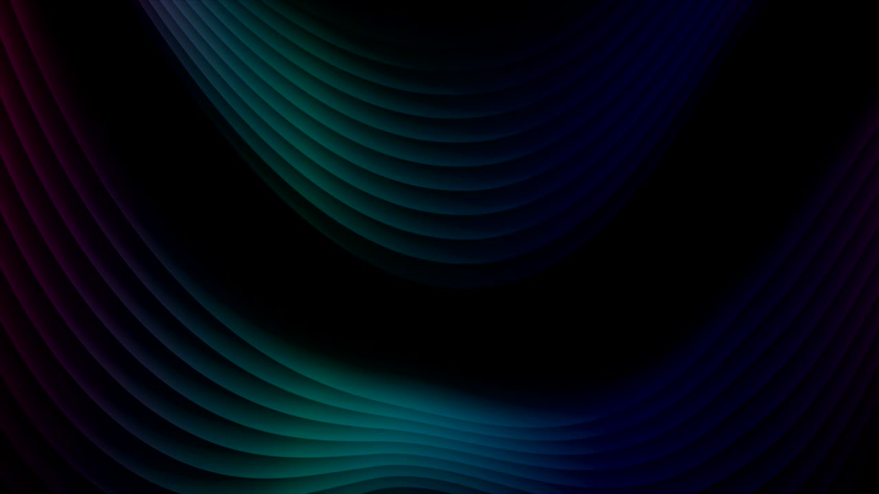 Dark blue and purple refracted waves abstract video animation