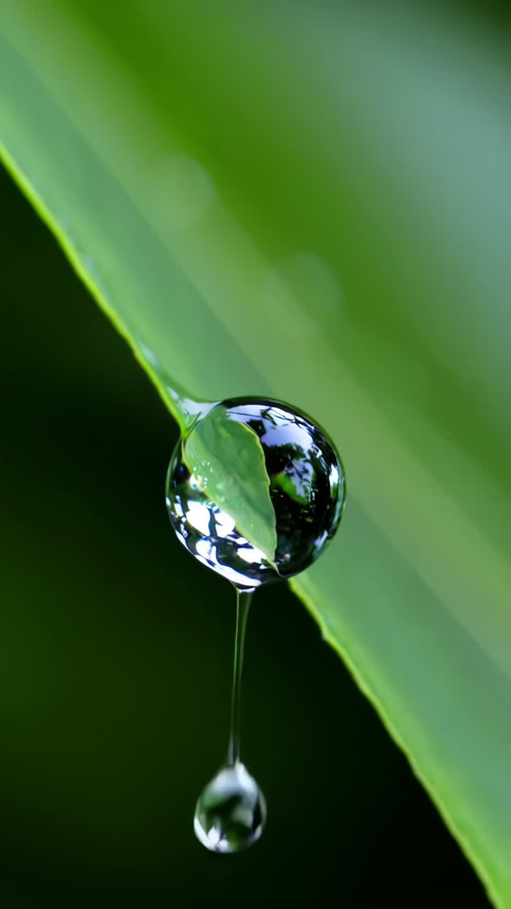 gota de rocío en una hoja