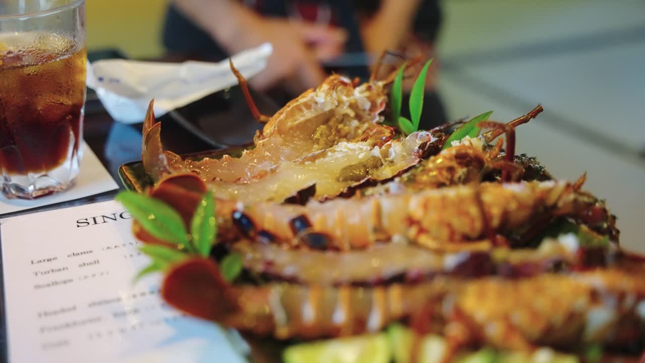 4k 일본 니 로버트, 이세-에비 신선하게 기 위해 잘라, 고급 레스토랑