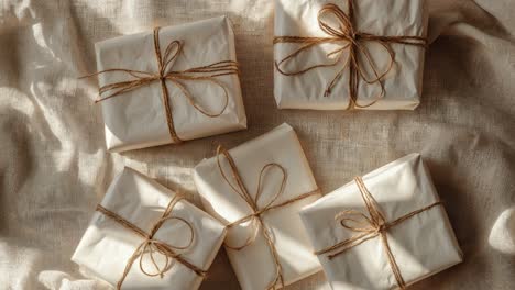 simple and rustic gift wrapping