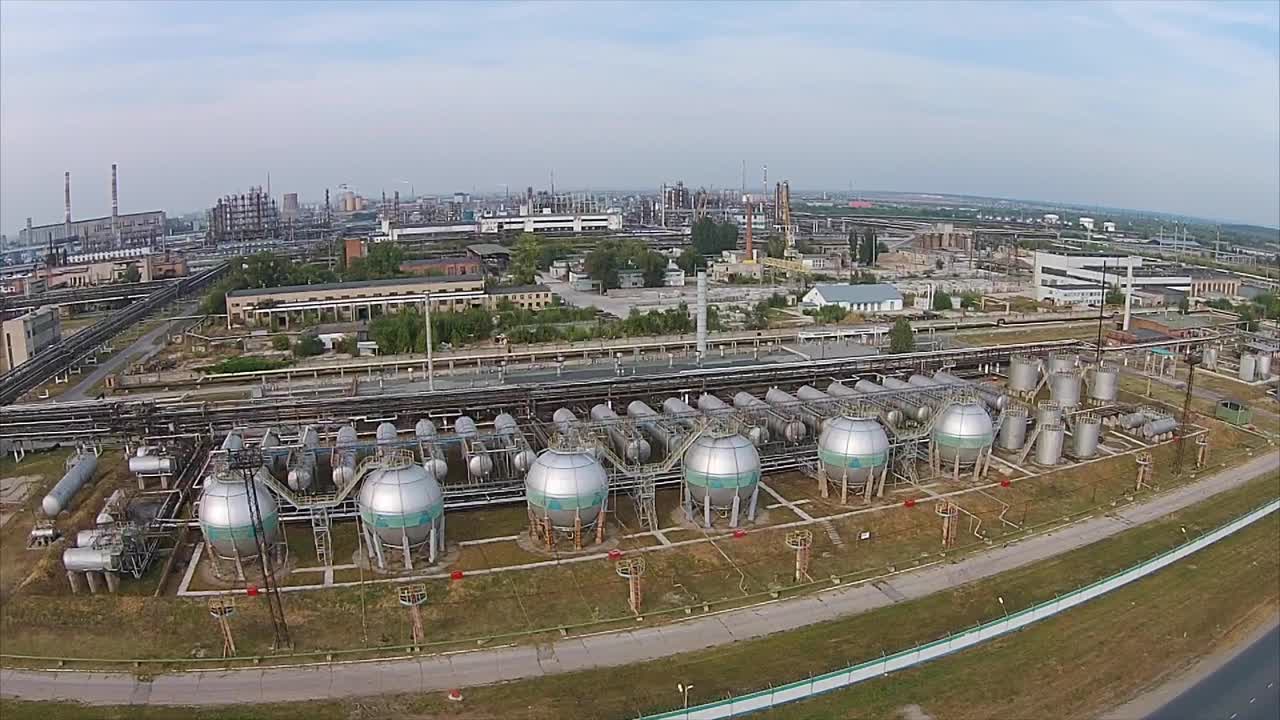 산업 시설 의 공중 사진