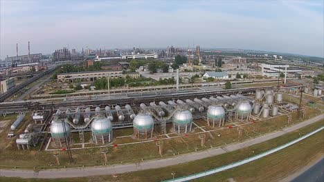 aerial view of industrial plant
