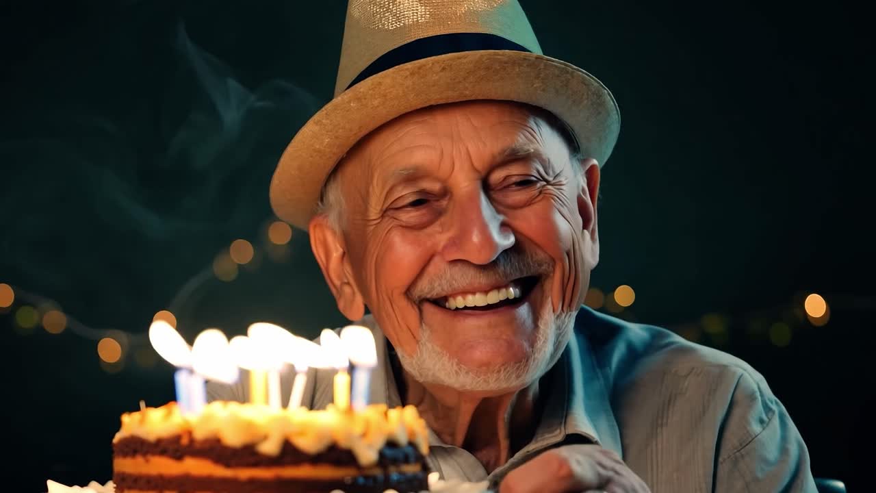 feliz cumpleaños, anciano.