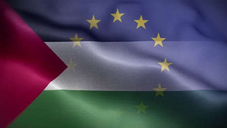 eu palestine flag loop background 4k