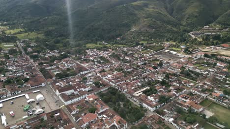 aerial view of villa de leyva colombia tourist travel destination colonial town