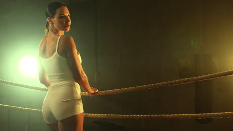 woman boxer in the ring