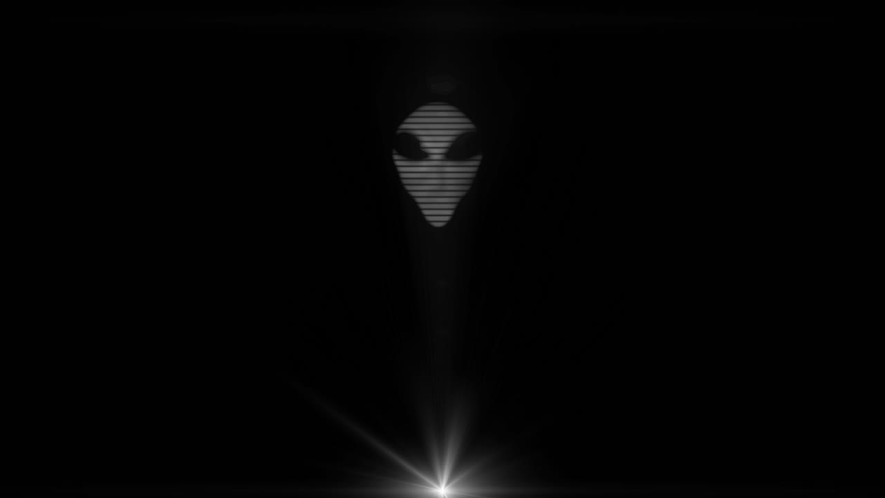 Alien grey hologram head face creepy extraterrestrial gray ufo 4k