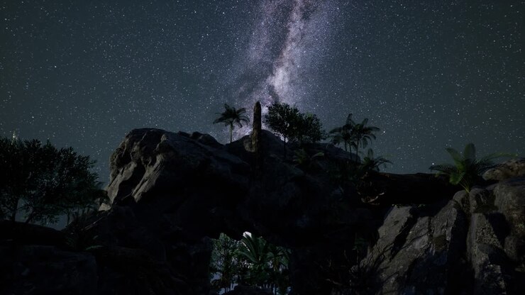 Milky Way Galaxy over Sandstone Canyon Walls