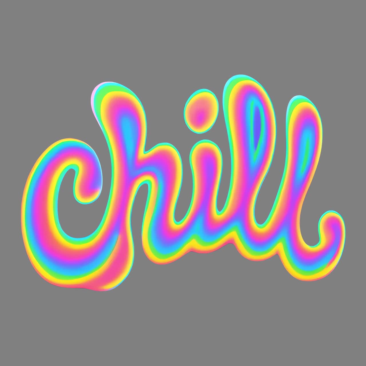 Colorful retro typography design animation, transparent 4K video, green screen