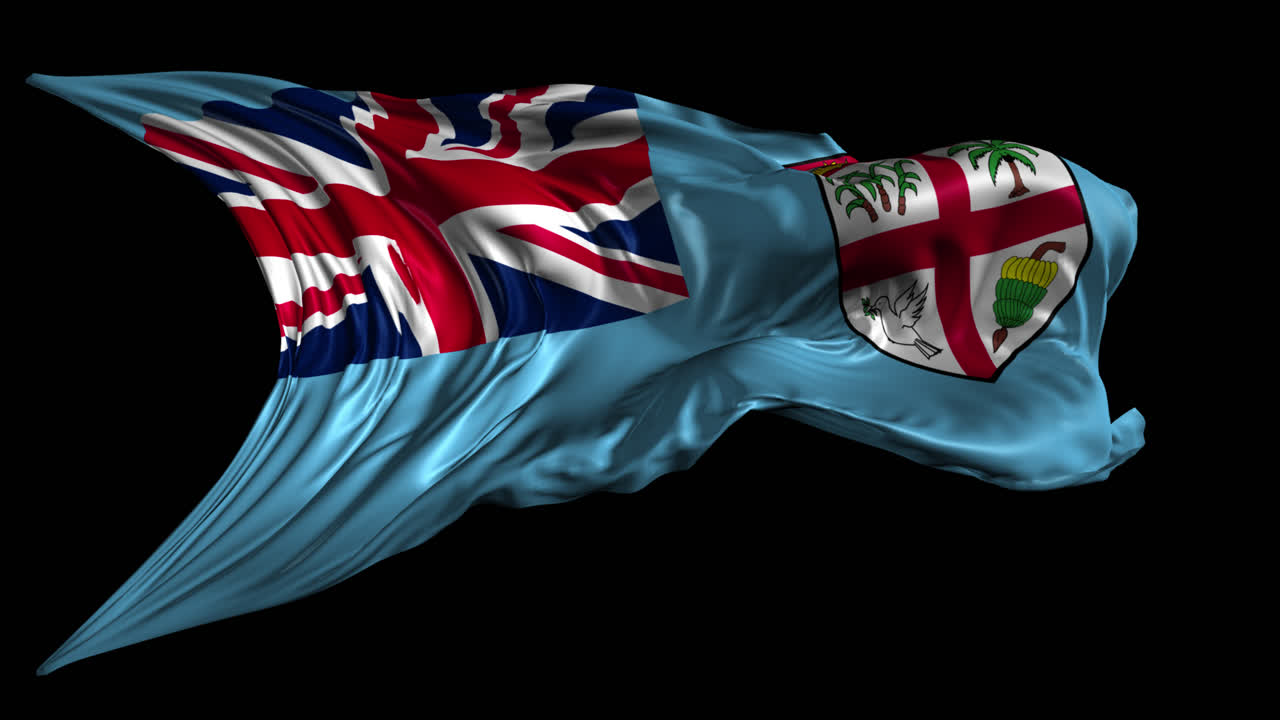 la bandera de fiji está ondeando