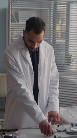 doctor in a lab coat