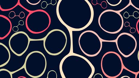 animación de gafas sobre un fondo negro