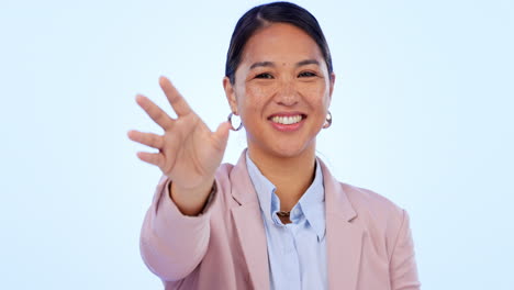 green screen, phone and business woman in studio