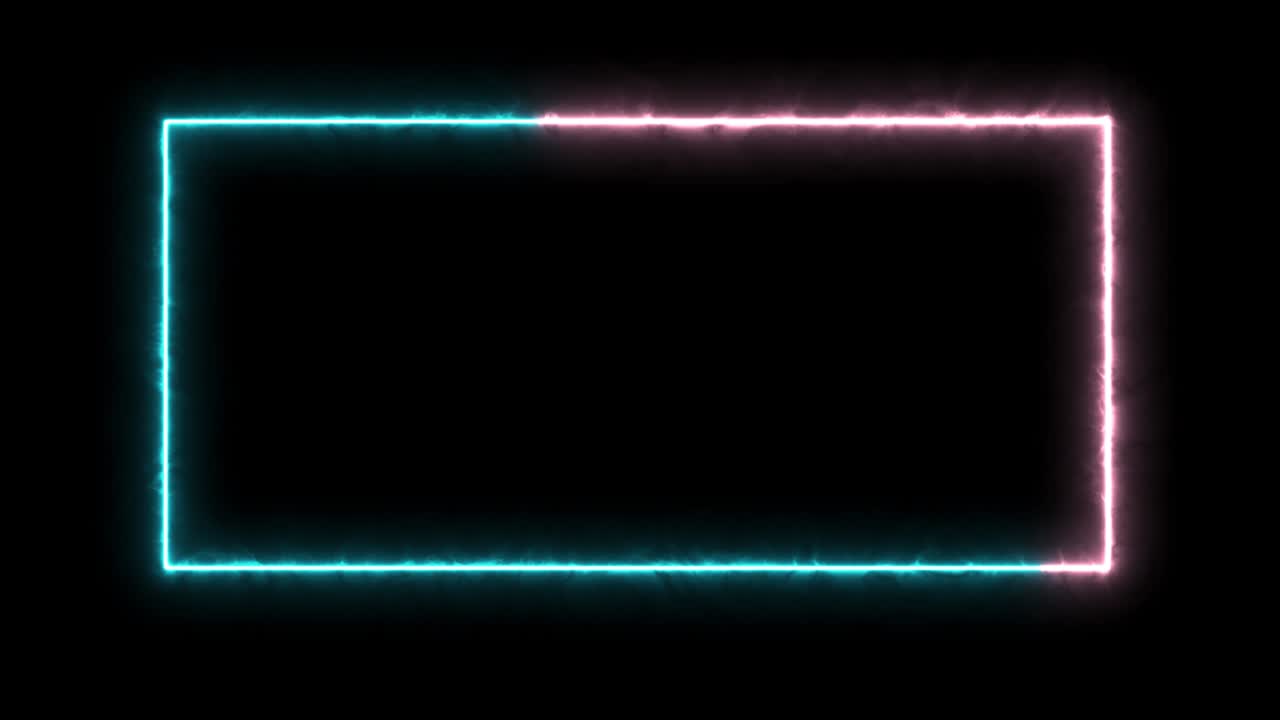 abstracto neón, led cuadrado, borde. renderizado colorido futurista