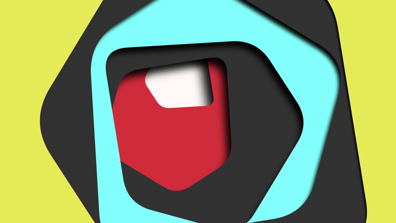 Rainbow plastic paper cut waves pattern