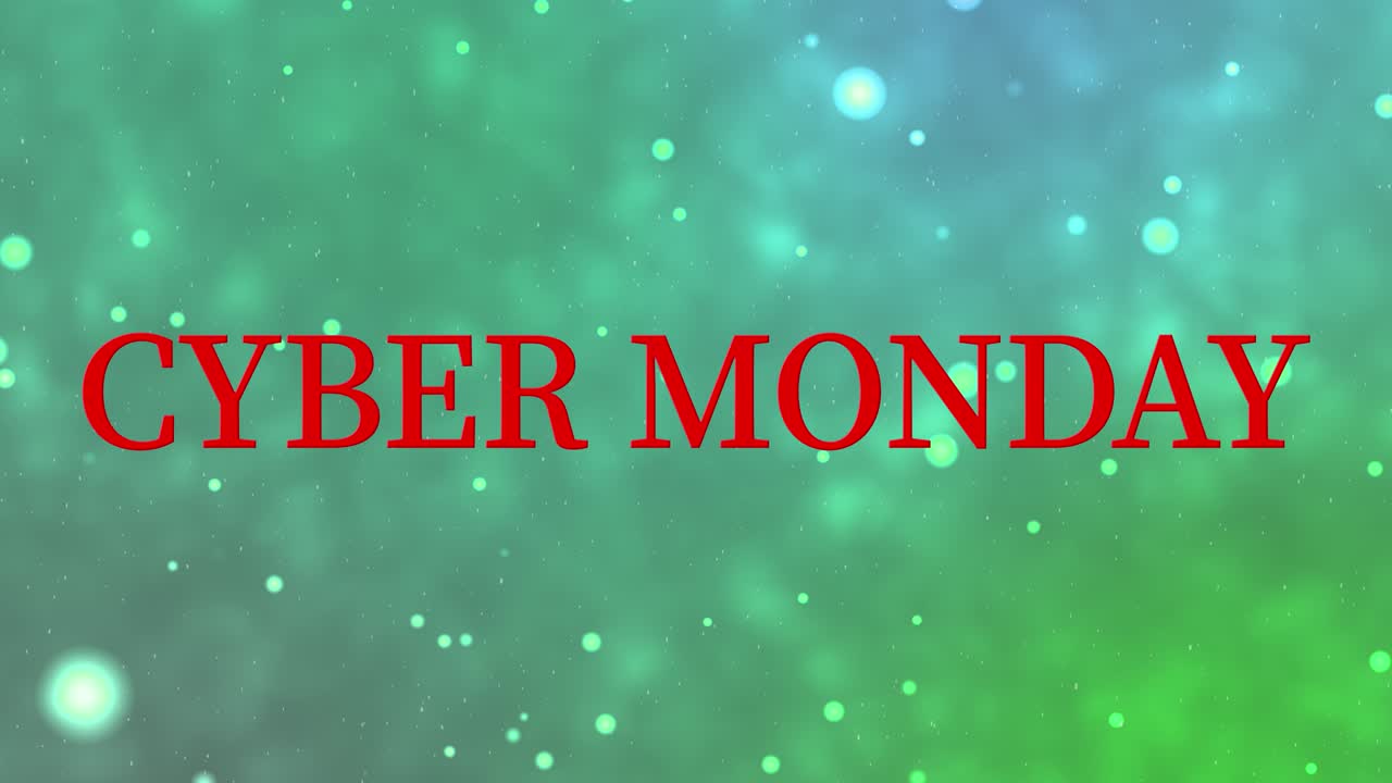 사이버 월요일 판매 이벤트 텍스트 애니메이션 모션 그래픽