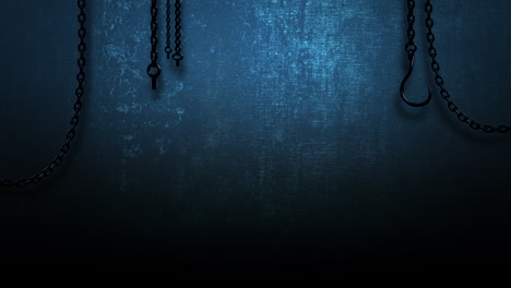 cadena de metal en textura oscura