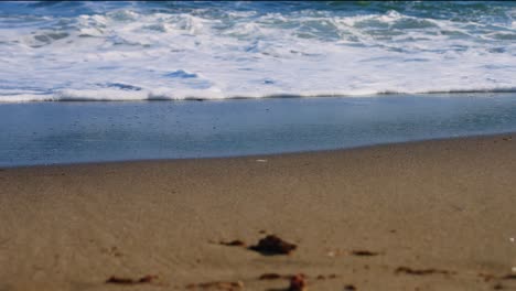 calm waves on an empty beach