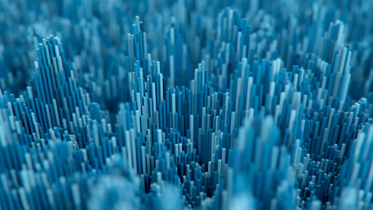 4K Abstract Cubic Waveform.