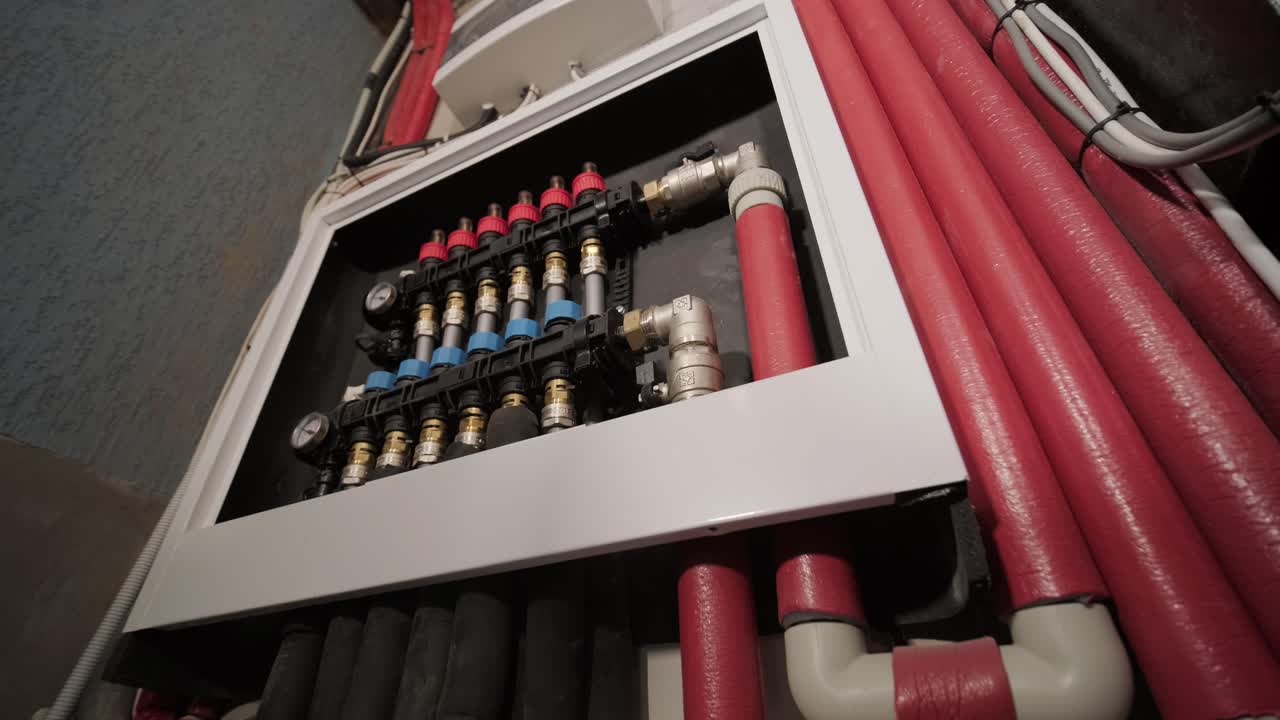 técnico de hvac instala sistemas de calefacción, ventilación y aire acondicionado