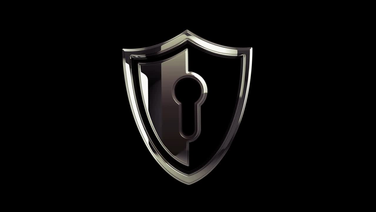 seguridad cibernética y protección de redes digitales símbolo de metal bucle giratorio