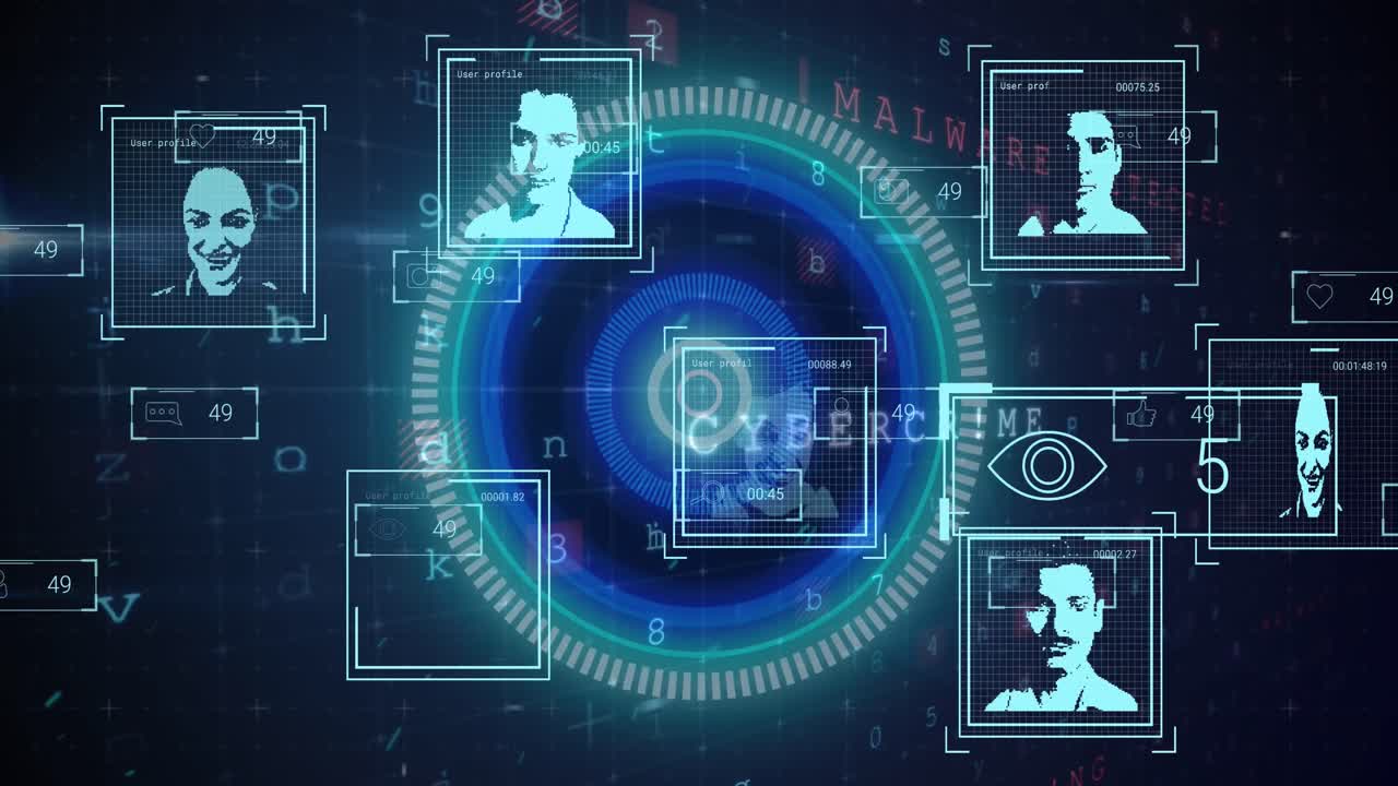 Animation of scope scanning and data processing with clock