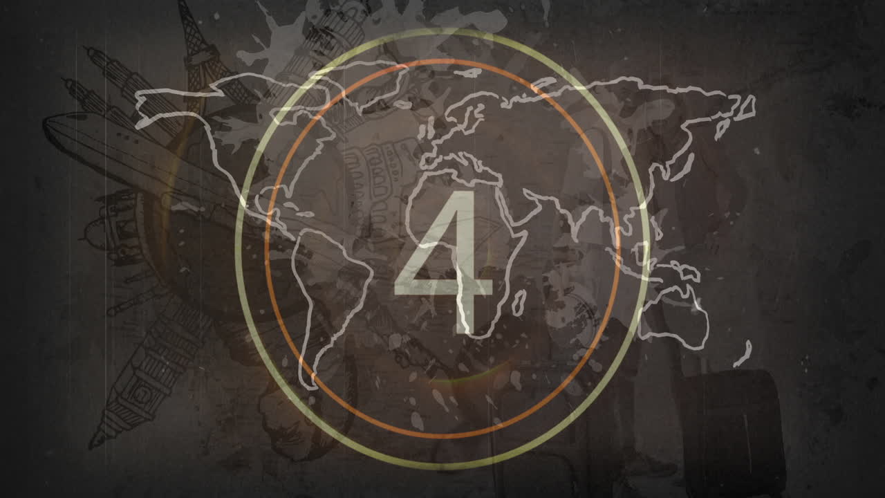 cuenta atrás contra un fondo gris 4k