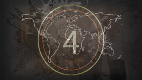 countdown against grey background 4k