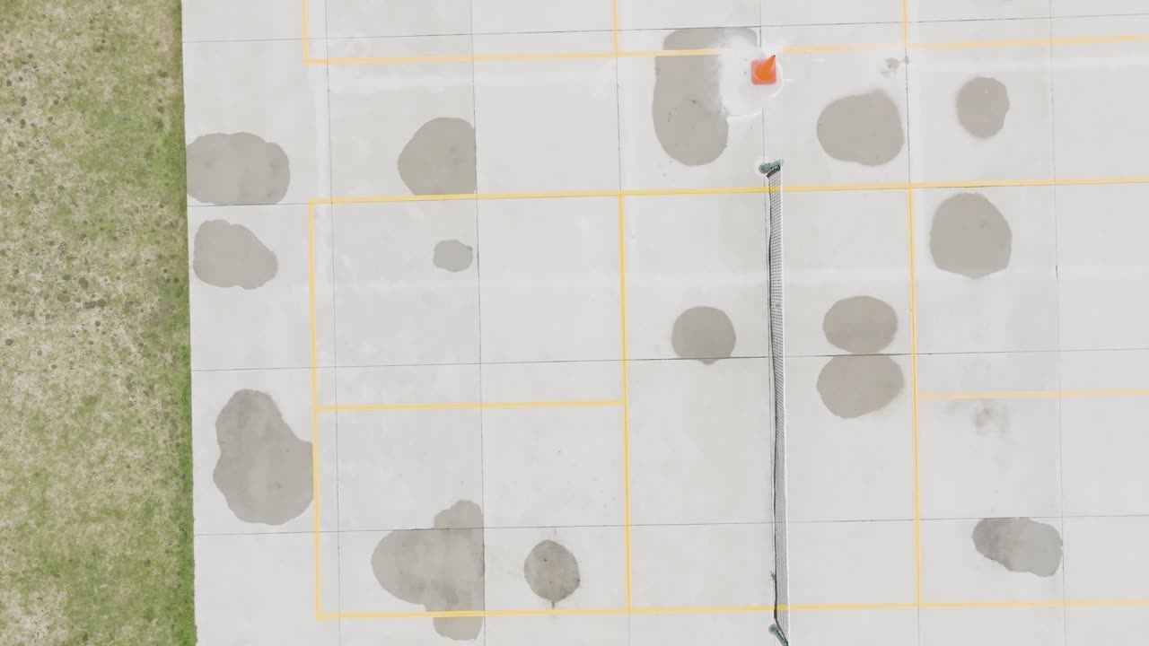 최근에 건설된 법원의 드론 뷰