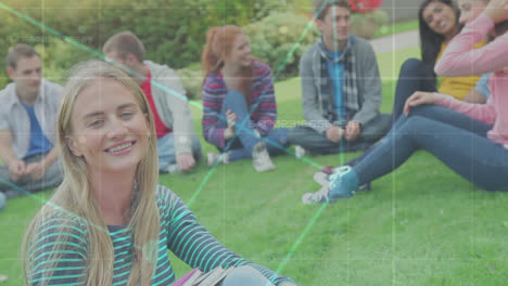 College-students-sitting-on-the-grass