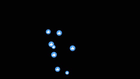 Blau-Wie-Schaltflächensymbole,-Die-Langsam-Nach-Oben-Schweben