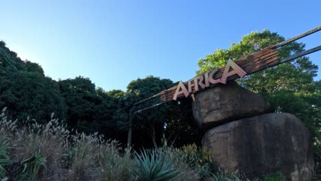 signage at africa enclosure in australia zoo