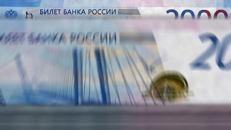 money counting machine – 2000 russian rubles