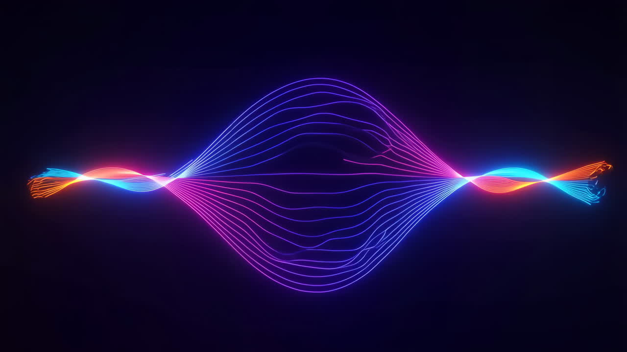 Vibrant Abstract Neon Waveform