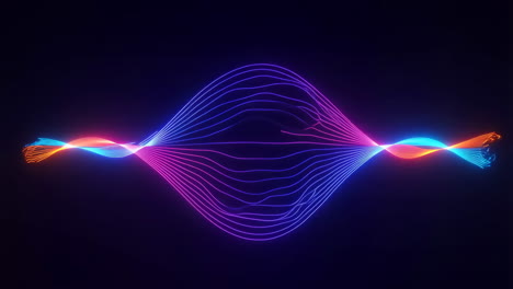vibrant abstract neon waveform