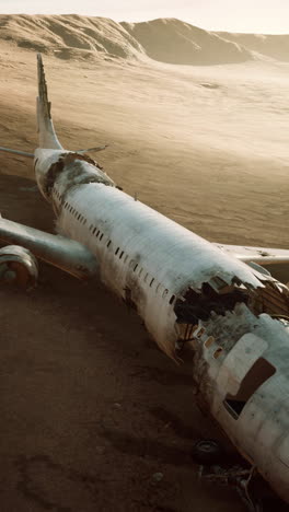 accidente de avión en el desierto