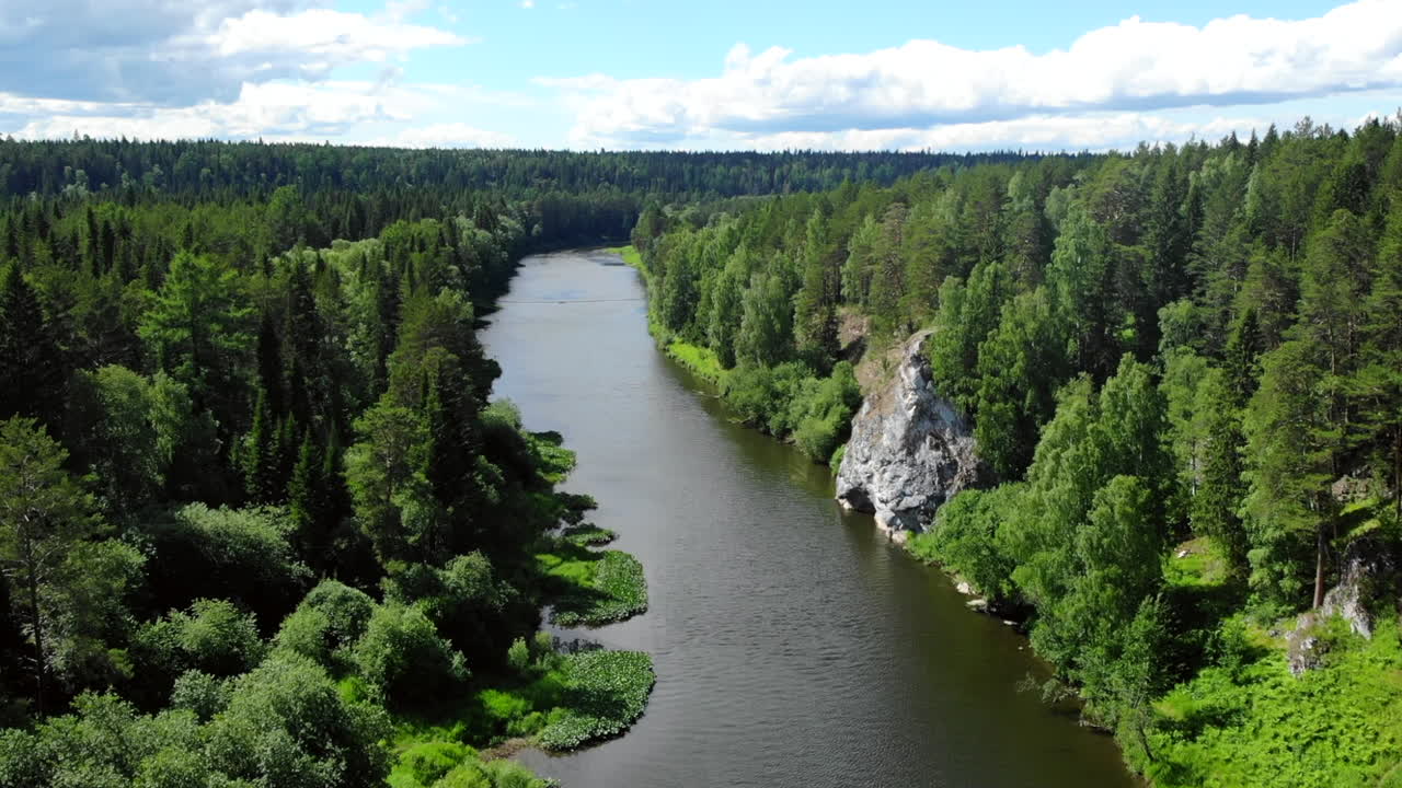 Joen ympärillä metsää